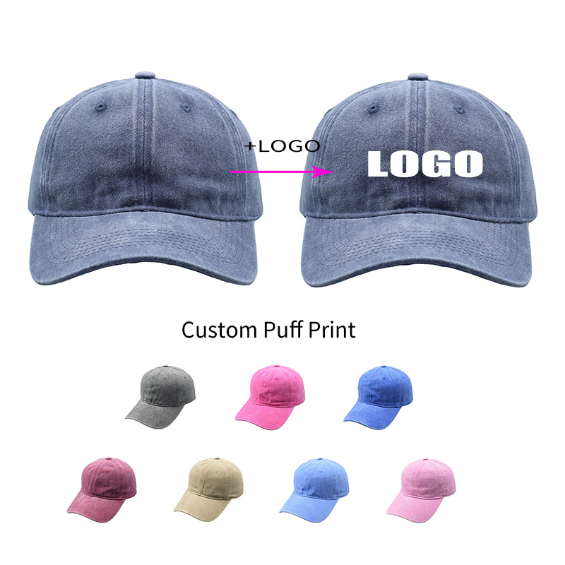 Dad Hat Cotton - Dropshipping Personalisierte Text-Kappe Unisex Puff-Buchstaben Lässige