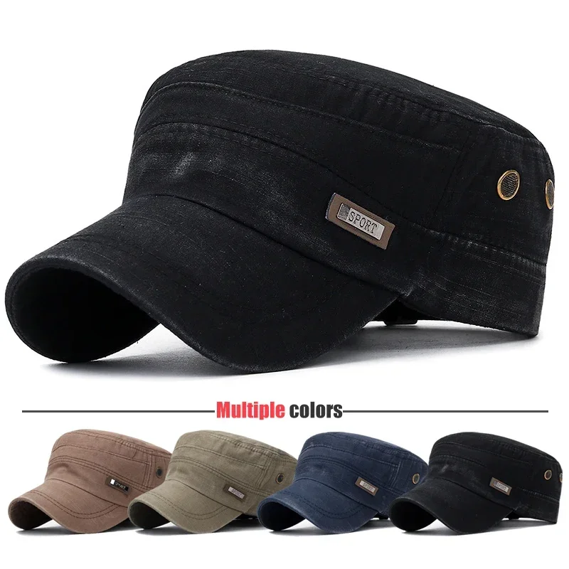 Snapback Hat Flat - Militär Kadett Flache Kappe Mode Kleidung
