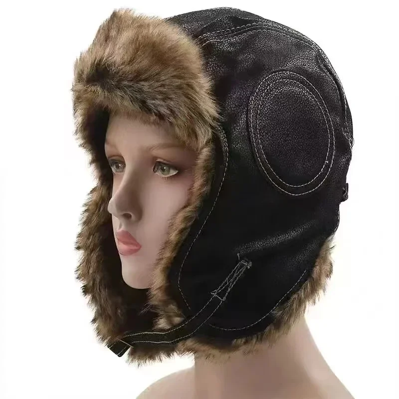 Leder-Schneewittchen-Kappe mit – Winter Trapper Hat Bewertung und Preis