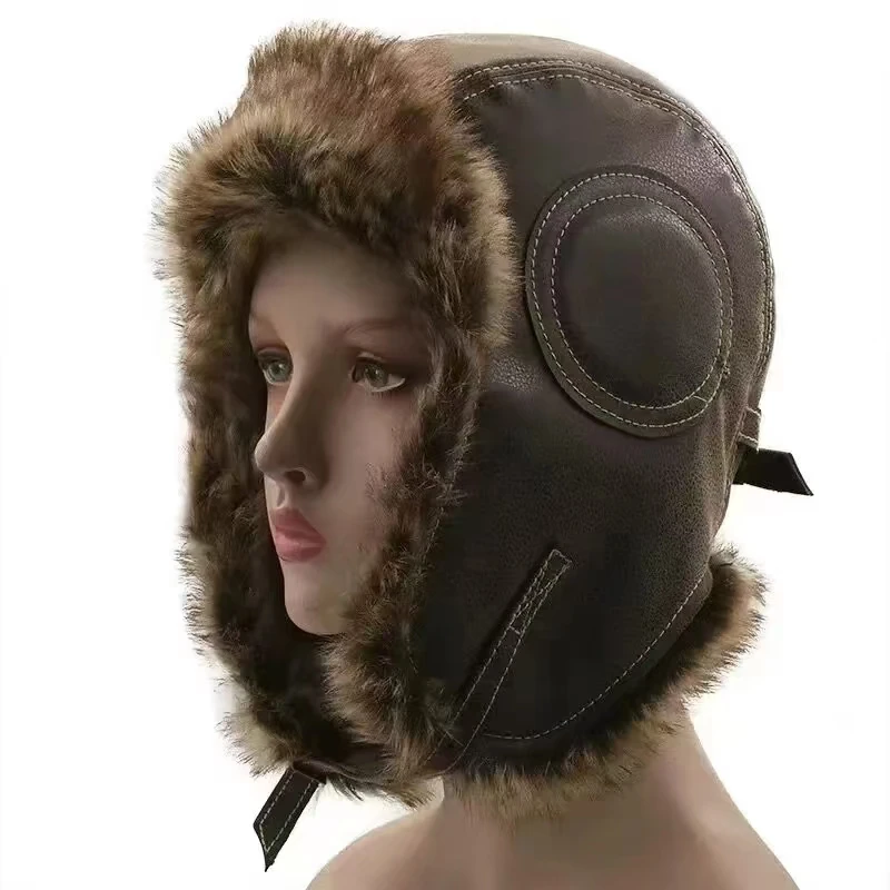 Leder-Schneewittchen-Kappe mit – Winter Trapper Hat Bewertung und Preis